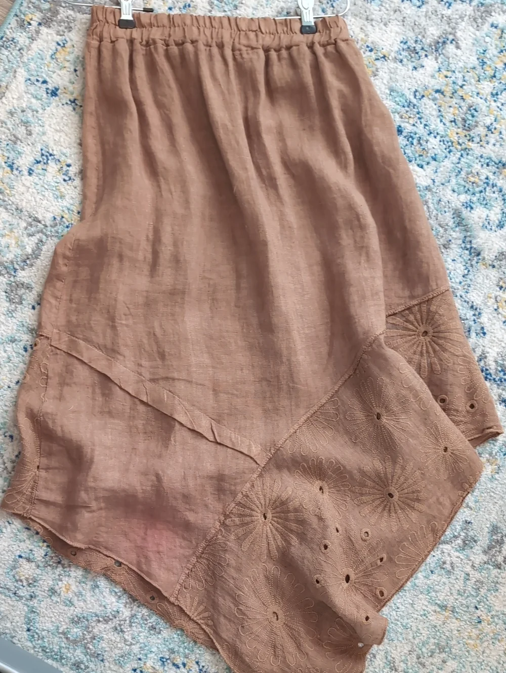 Skirt With Eyelet Border